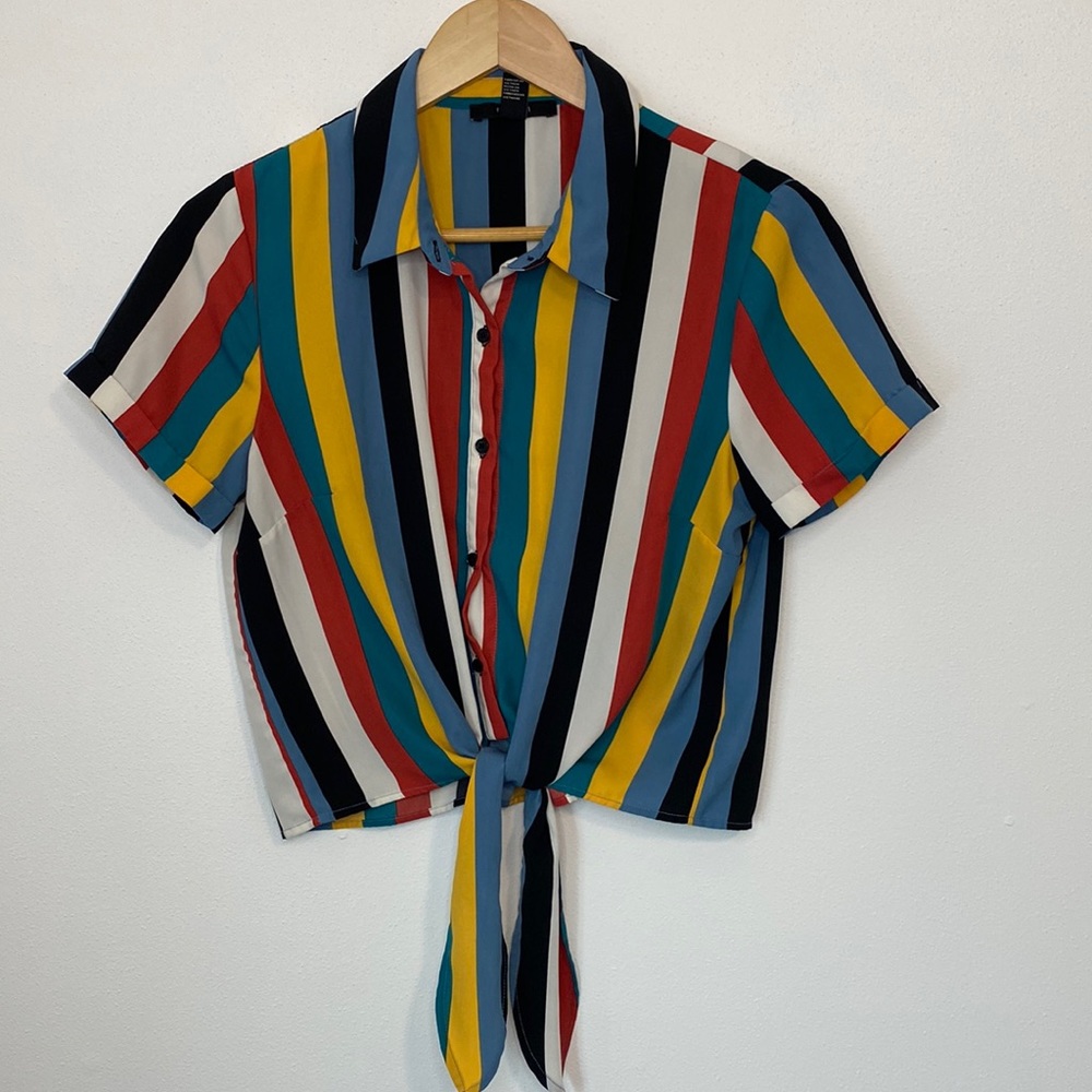 Colorful Women’s Formal Blouse/Crop Top